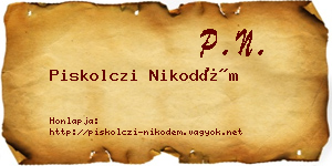 Piskolczi Nikodém névjegykártya